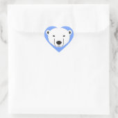 Polar Bear Herz-Aufkleber (Tasche)