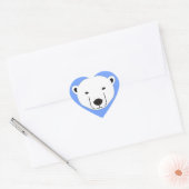 Polar Bear Herz-Aufkleber (Umschlag)