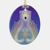 Polar Bear Holding Star Onrament Keramik Ornament (Rechts)