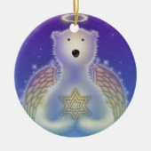 Polar Bear Holding Star Onrament Keramik Ornament (Vorne)