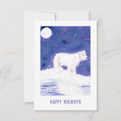 Polar Bear Holiday Card Dankeskarte (Vorderseite)