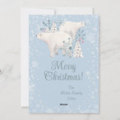 Polar Bear Holiday Card Feiertagskarte (Rückseite)