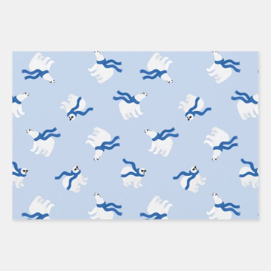 Polar Bear Holiday Geschenkpapier Set (Vorderseite 3)