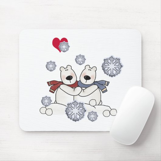 Polar Bear Hug Mousepad (Mit Mouse)
