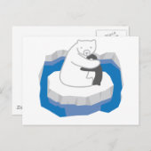 Polar Bear Hug Postkarte (Vorne/Hinten)