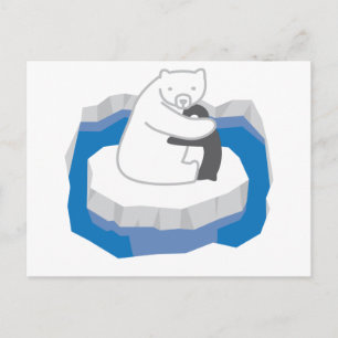 Polar Bear Hug Postkarte