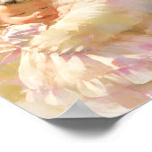 Polar Bear Hug with Baby Girl Nursery Wall Poster (Ecke)