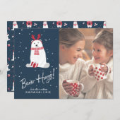 Polar Bear Hugs Foto Template ID851 Einladung (Vorne/Hinten)