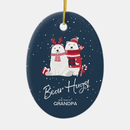 Polar Bear Hugs Foto Template ID851 Keramik Ornament (Vorne)