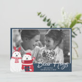 Polar Bear Hugs Foto Template V2 ID851 Einladung (Stehend Vorderseite)