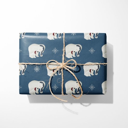 Polar Bear Hugs Holiday Geschenkpapier