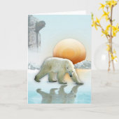 POLAR BEAR III Grußkarte suchen Karte (Gelbe Blume)