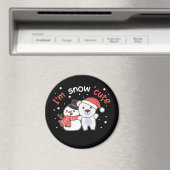 Polar Bear I'm Snow Cute Snowman Snow Pun Magnet (In Situ (Geschirrspüler))