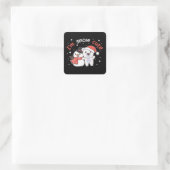 Polar Bear I'm Snow Cute Snowman Snow Pun Quadratischer Aufkleber (Tasche)