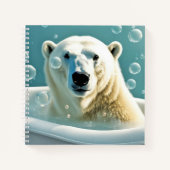 Polar Bear In Bubble Bath Notizblock (Vorderseite)