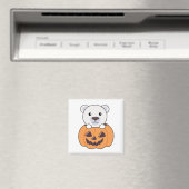 Polar Bear in Pumpkin Sweet Polar Bears Happy Magn Magnet (In Situ (Geschirrspüler))