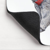 Polar Bear in Red Scarf Mousepad (Ecke)
