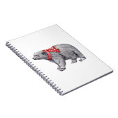 Polar Bear in Red Scarf Notizblock (Rechte Seite)