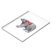 Polar Bear in Red Scarf Notizblock (Linke Seite)