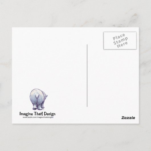 Polar Bear individuell anpassbare Postkarte (Rückseite)