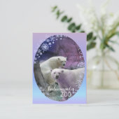 Polar Bear Indy Zoo Postkarte (Stehend Vorderseite)