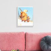 Polar Bear & Inuit Child Winter Nursery Poster Leinwanddruck (Insitu (Wohnzimmer))