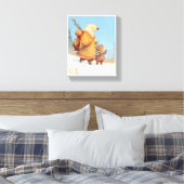Polar Bear & Inuit Child Winter Nursery Poster Leinwanddruck (Insitu (Schlafzimmer))
