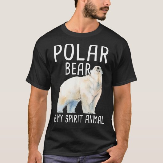 Polar Bear ist mein Geist Tier - Wildnis Lover Zo T-Shirt (Vorderseite)