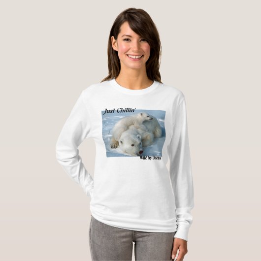 Polar Bear Just Chillin' Geschenke T-Shirt (Vorne ganz)