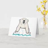Polar Bear Karte (Gelbe Blume)