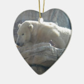 Polar Bear Keramik Ornament (Links)