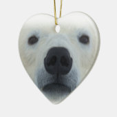 Polar Bear Keramik Ornament (Links)