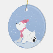 Polar Bear Keramikornament (Links)