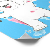Polar bear Kids Art Birthday Party Welcome Poster (Ecke)