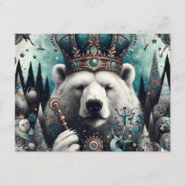Polar Bear King Postkarte