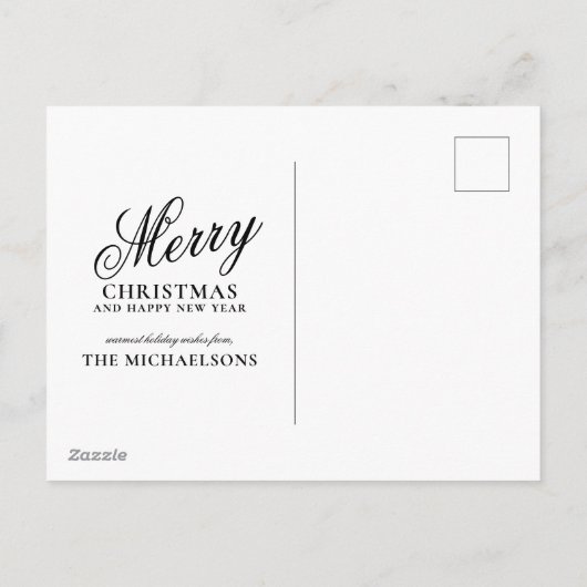 Polar Bear Kiss Feiertagspostkarte (Rückseite)