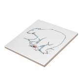 Polar Bear kleine Keramik Fliese (Seite)