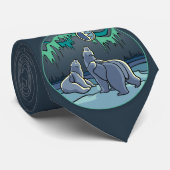Polar Bear Krawatte Mother & Cub Native Art Neckti (Gerollt)