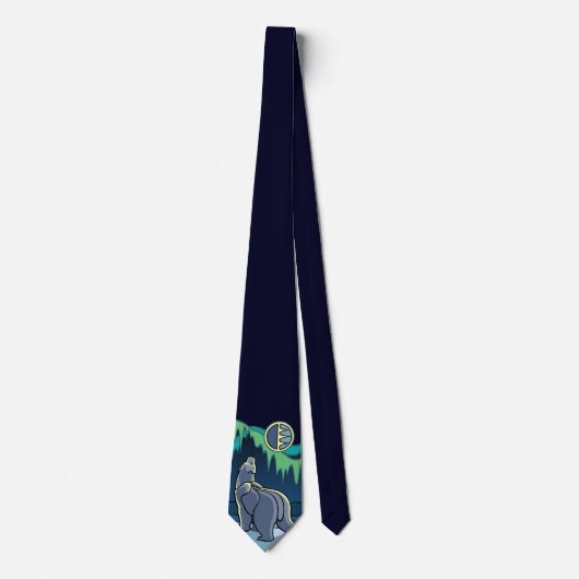 Polar Bear Krawatte Wildlife Art Krawatte Barke (Vorderseite)