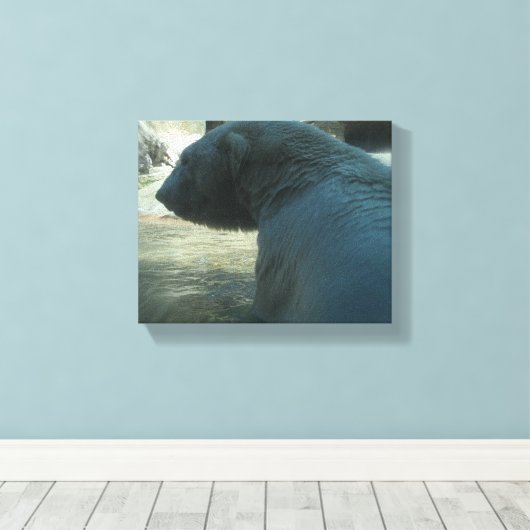Polar Bear Leinwanddruck (Insitu (Holzboden))