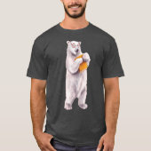 Polar Bear Librarian Book Lover T-Shirt (Vorderseite)