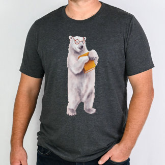 Polar Bear Librarian Book Lover T-Shirt