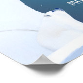 Polar Bear Liebe Northern Light Winter Poster (Ecke)