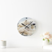 "Polar Bear Liebe" Runde Wanduhr (Zuhause)