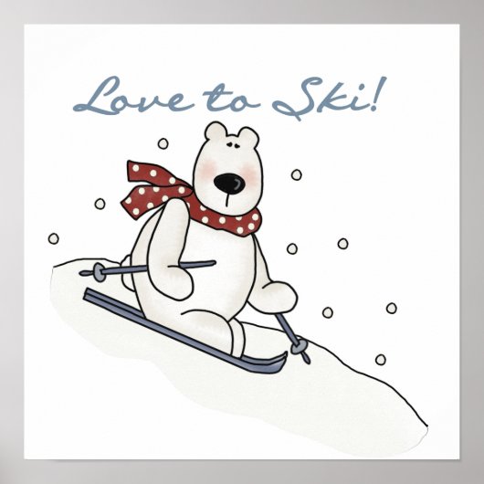 Polar Bear Liebe zu T - Shirt und Geschenken Poster (Vorne)