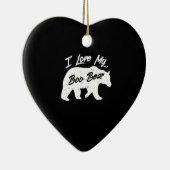 Polar Bear Lover | I Liebe Mama My Boo Bear Keramik Ornament (Rechts)
