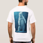 Polar Bear Made Of Ice Shards Standing Tall Arctic T-Shirt (Rückseite)