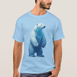 Polar Bear Made Of Ice Shards Standing Tall Arctic T-Shirt