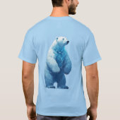 Polar Bear Made Of Ice Shards Standing Tall Arctic T-Shirt (Rückseite)