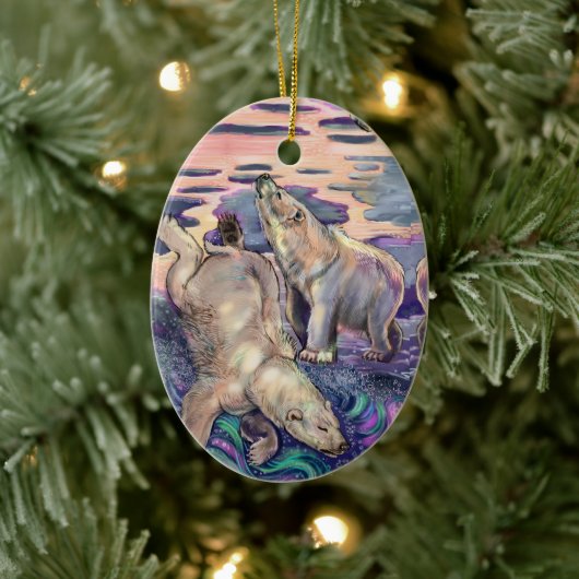 Polar Bear Magic Keramik Ornament (Baum)